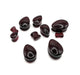 Siam Red Glass Convex Teardrop Plugs