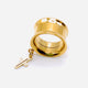 Petite Cross / Crucifix Gold Dangle Tunnels / saddles