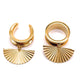 Raw Brass Fan Dangle Tunnels / saddles
