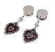 Evil Eye Heart Halloween Dangle Plugs