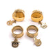 Halloween Pumpkin Witch Gold Dangle Tunnels / saddles