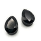 Black Gem Cut Teardrop Glass Plug