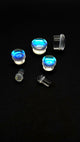 Pearlescent white  Glass Single flared Plug