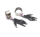 Purple and Black Creepy Severed Hand Halloween Dangle Tunnels