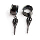 Black Bird Skull dangle Screw-fit Ear Plug Flesh Tunnel