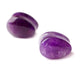 Tear Drops shaped Solid Natural Amethyst Semi-Precious Stone Saddle Ear Plug