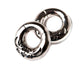 Silver Steel Circular Floral Ear Weight