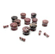 Rhodonite Single Flare Plugs with clear  O-ring