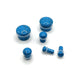 Blue Turqoise Single Flare Plugs with clear  O-ring