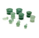 Green Aventurine Single Flare Plugs with clear  O-ring