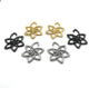 Geometric Lotus Flower Ear Hangers / Weights
