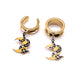 Moon and Snake Gold Dangle Tunnels / saddles
