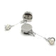 Silver Bridal Pearl and bow Dangle Plugs