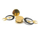 Stunning Black and Gold Dangle Plugs