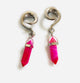 Pink Glass Ear Hangers / Weights