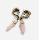 Pink Rose Quartz Stone Ear Hangers / Weights