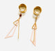 Long Pink and Gold Dangle Tunnels