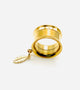 Petite Gold Feather Dangle Tunnels