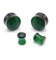 Emerald Green Glass Saddle Plug