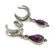 Purple Stone Teardrop Dangle Saddles