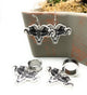 Black and White Ram Skull Halloween Dangle Tunnels