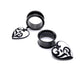 Black and White Heart Dangle Tunnels