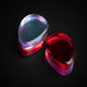 Double Sided Red / Ab Purple Teardrop Glass Plug
