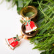 Christmas Bells Rose Gold Dangle Tunnel