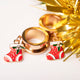 Christmas Stocking Rose Gold Dangle Tunnel