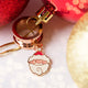 Christmas Santa with Gem Rose Gold Dangle Tunnel