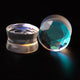 Clear Shiny Faceted Glass  Plug