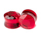 Red Faceted Glass Plug