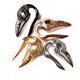 Silver, Gold, Black and Silver Ornate Bird Skull Ear Weight