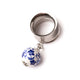 Porcelain ball with Blue Flowers Dangle Tunnel